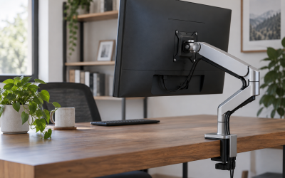 Monitor arm cable management tips