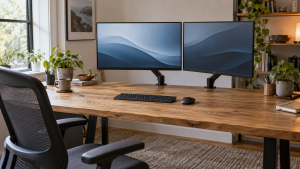 How to set up dual monitors ergonomically?