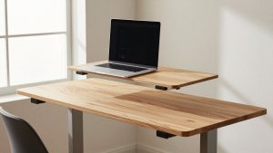 Desky Dual Mini Sit Stand Desk: Small Footprint, Full-Size Frame?