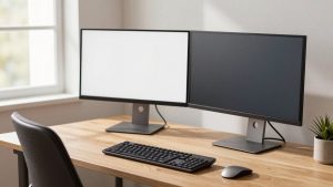 How Much Desk Space for Dual Monitors? Size Guide With Measurements (2026)
