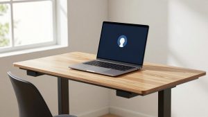 Mind Reader Mobile Sitting Standing Desk: Size, Rolling Base, and Real Uses