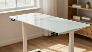 White Glass Top Standing Desks: Durability, Glare, and Cleaning Trade-Offs